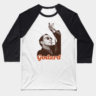 Jean-Luc Godard  † Retro Fan Art Baseball T-Shirt